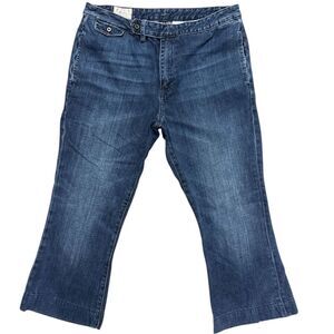 Polo Ralph Lauren Jeans Boho Flared Leg Mid Rise Dark Wash Blue Size: 31